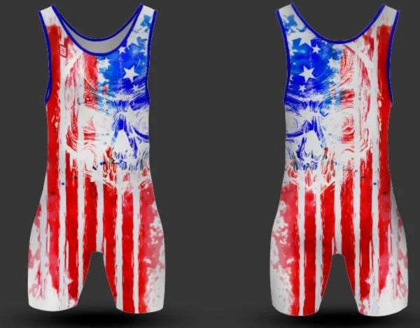 USA Skull Wrestling Singlet