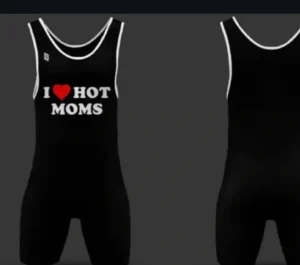 I Heart Hot Mom Black Singlet