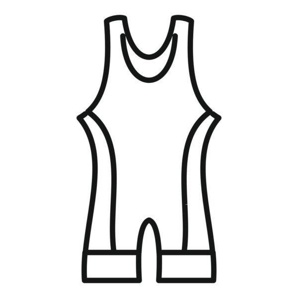 greco-roman-wrestling-clothes-icon-outline-style-vector SINGLETS TEMPLATE - Change this text for product name